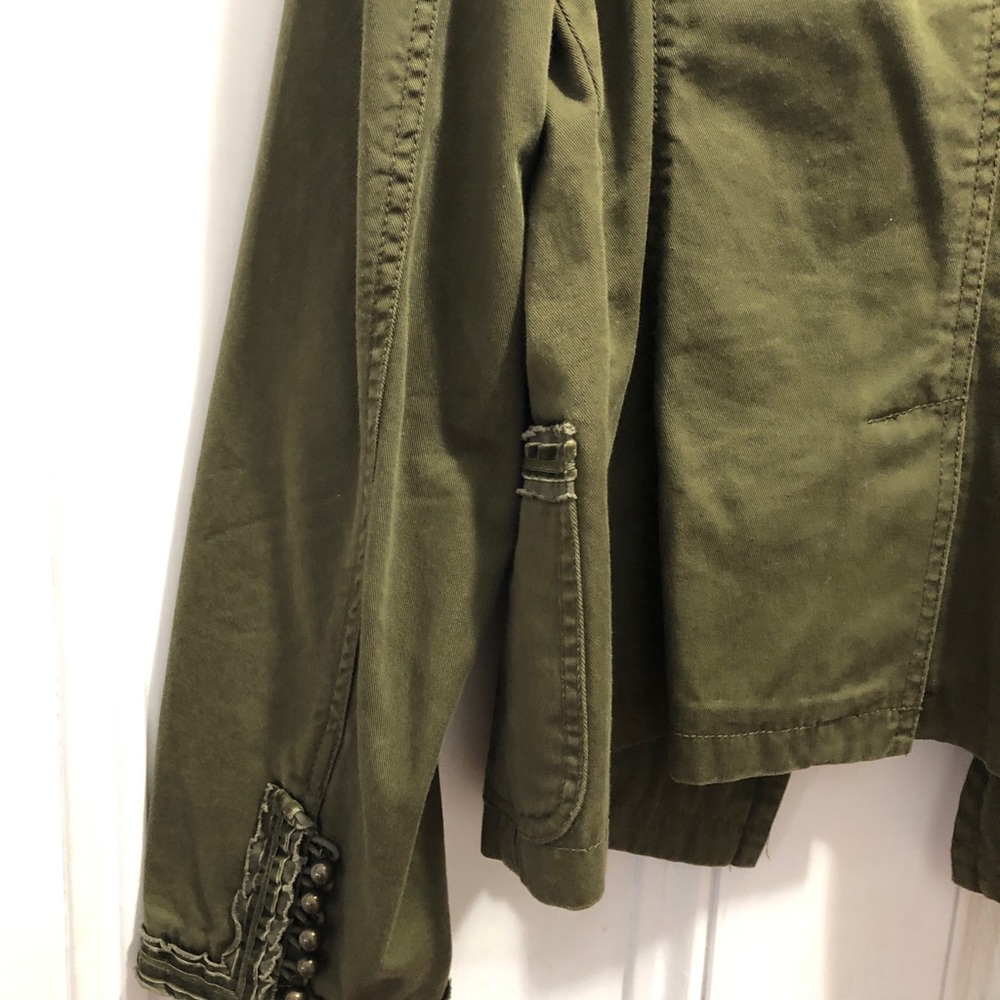 JCrew olive green embellished blazer - Picture 8 of 8
